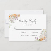 Delicate lente bloemenbruiloft RSVP kaartje (Voorkant)