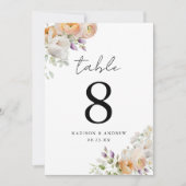 Delicate lente bloemenbruiloft tafel nummer (Voorkant)