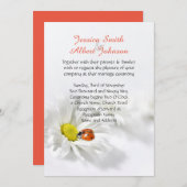 Delicate lente madeliefje bruiloft uitnodiging (Voorkant / Achterkant)