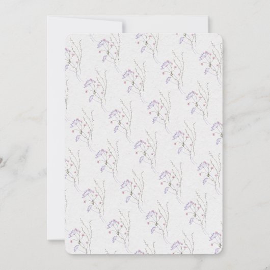 Delicate Lente Wilde Bloem Bruiloft Save The Date Kaart (Achterkant)