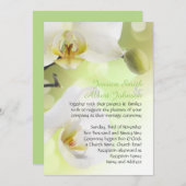 Delicate Lente Witte Orchideeën Bruiloft Uitnodigi Kaart (Voorkant / Achterkant)