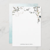 Delicate lentegroen | Gepersonaliseerd briefpapier Informatiekaartje (Voorkant / Achterkant)