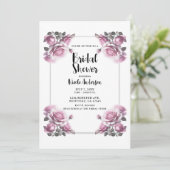 Delicate Licht Roze Rozen Shabby Shower Kaart (Staand voorkant)