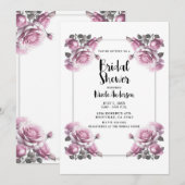 Delicate Licht Roze Rozen Shabby Shower Kaart (Voorkant / Achterkant)