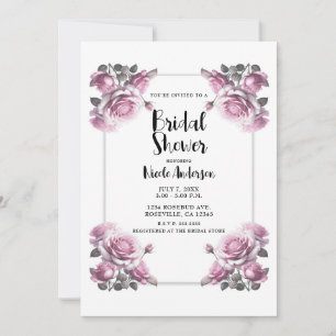 Delicate Licht Roze Rozen Shabby Shower Kaart
