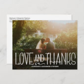 Delicate Liefde en Bedankt Bruiloft Dank u Kaart (Voorkant / Achterkant)