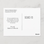 Delicate Liefde en Bedankt Bruiloft Dank u Kaart (Achterkant)