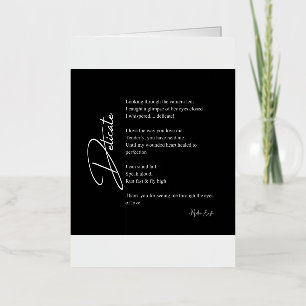 Delicate Liefdesgedicht Poëzie  Folie Wenskaart