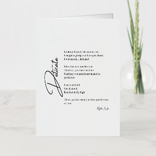 Delicate Liefdesgedicht Poëzie  Folie Wenskaart