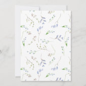 Delicate Light Blue Floral Square Lijst Weddenscha Kaart (Achterkant)