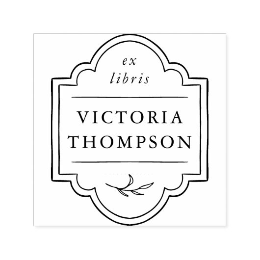 Delicate Lijst Elegant Ex Libris Boekplaat Boek Zelfinktende Stempel (Design)