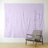 Delicate Lila bruiloft foto achtergrond wandtapijt Wandkleed (In Situ (horizontaal))