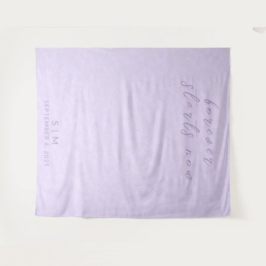 Delicate Lila bruiloft foto achtergrond wandtapijt Wandkleed (Voorkant (horizontaal))