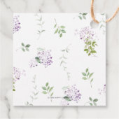 Delicate Lila Paarse bloemenbruiloft dank u Bedankjes Labels (Achterkant)