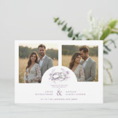 Delicate Lilac Wedding Rings Floral Wedding Save The Date (Staand voorkant)