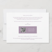 Delicate Lilac Wedding Rings Floral Wedding Save The Date (Achterkant)