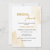 Delicate lineaire bladeren Bridal Shower Uitnodigi Kaart (Voorkant)