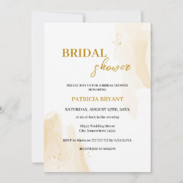 Delicate lineaire bladeren Bridal Shower Uitnodigi Kaart