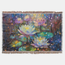 Delicate Lotus Flowers Blossoming in the Snow Deken