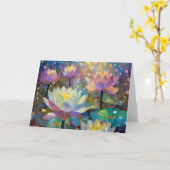 Delicate Lotus Flowers Blossoming in the Snow Kaart (Gele Bloem)