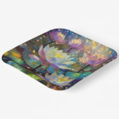 Delicate Lotus Flowers Blossoming in the Snow Papieren Bordje (Gebogen)