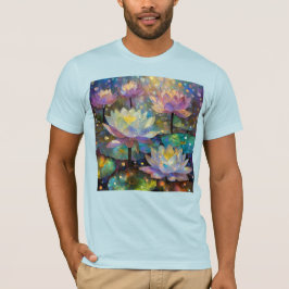 Delicate Lotus Flowers Blossoming in the Snow T-shirt
