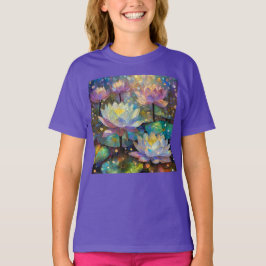 Delicate Lotus Flowers Blossoming in the Snow T-shirt