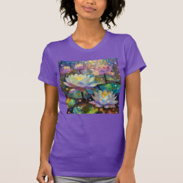 Delicate Lotus Flowers Blossoming in the Snow T-shirt