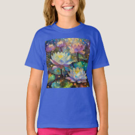 Delicate Lotus Flowers Blossoming in the Snow T-shirt