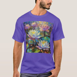 Delicate Lotus Flowers Blossoming in the Snow T-shirt