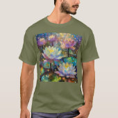 Delicate Lotus Flowers Blossoming in the Snow T-shirt (Voorkant)