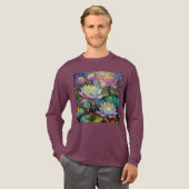 Delicate Lotus Flowers Blossoming in the Snow Tri-Blend Shirt (Voorkant)