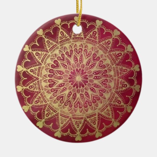 Delicate Love Circle Keramisch Ornament (Voorkant)