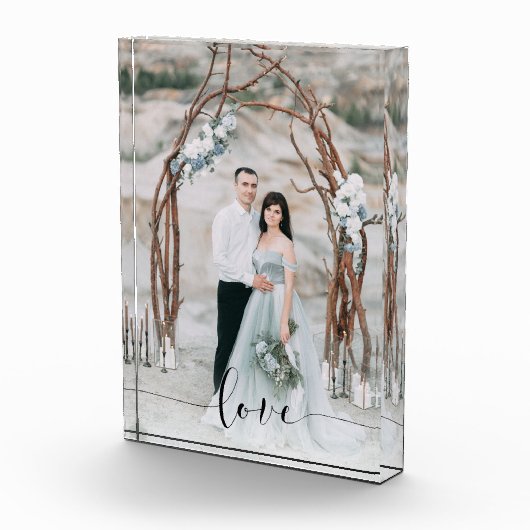 Delicate Love | Jouw foto met kalligrafie-overlay (Rechts)