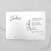 Delicate Love Poetry Folie Wenskaart (Buiten Laag)