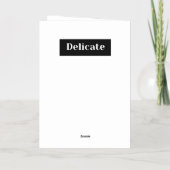 Delicate Love Poetry Folie Wenskaart (Achterkant)