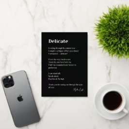 Delicate Love Poetry Folie Wenskaart