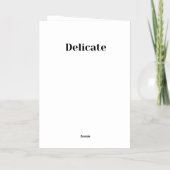 Delicate Love Poetry Folie Wenskaart (Achterkant)