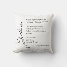Delicate Love Poetry Kussen