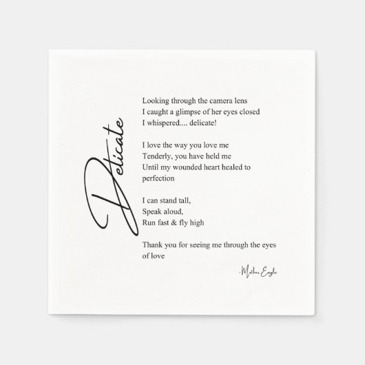 Delicate Love Poetry Servet (Voorkant)