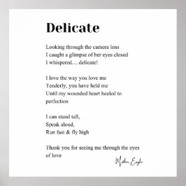 Delicate Love Poetry Wall Art Poster Decor