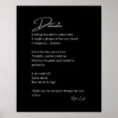Delicate Love Poetry Wall Art Poster Decor (Voorkant)