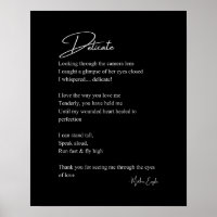 Delicate Love Poetry Wall Art Poster Decor