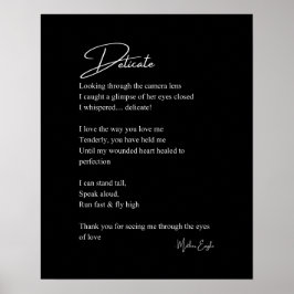 Delicate Love Poetry Wall Art Poster Decor