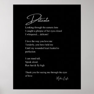Delicate Love Poetry Wall Art Poster Decor