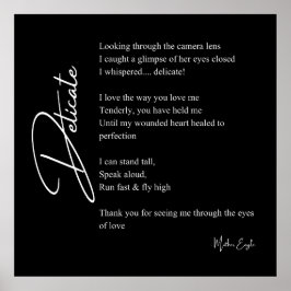 Delicate Love Poetry Wall Art Poster Decor