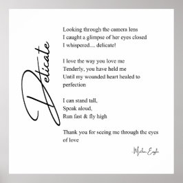 Delicate Love Poetry Wall Art Poster Decor