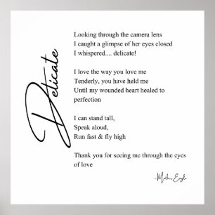 Delicate Love Poetry Wall Art Poster Decor