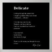 Delicate Love Poetry Wall Art Poster Decor (Voorkant)