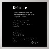 Delicate Love Poetry Wall Art Poster Decor